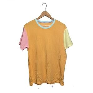 Jambys Jamtee Short Sleeve Shirt Color Block Size Medium Relaxed Comfort Modal